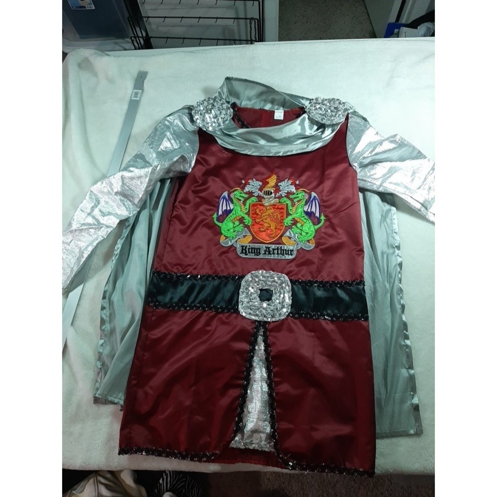 King Arthur Medieval Knight Warrior Costume Top Only, Halloween, Medium Adult